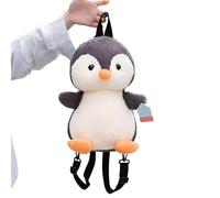 Générique Penguin Shaped Backpack - Soft Plush Penguin Backpack, Stuffed Animal Plush Penguins Doll Bag with Straps, Oceanarium Penguins Theme Decoration Huggable Throw Pillow for Outing, Short Trip