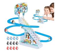 Générique Penguin Slide Toy - Climbing Stairs Toy 25.5x14x24.5cm | Penguin Slide, Music & LED Flashing Lights,Fun Musical Roller Coaster Track Toys for Kids, Boys, Girls, Aged 3+