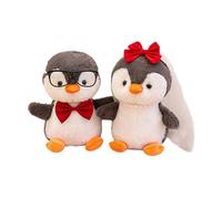 Générique Penguin Stuffed Animal, Cuddly Plush Doll, 11.81x7.87 inches Adorable Bedtime Toys, Soft Huggable Companions, Couple-Themed, Ideal for Kids Boys Girls Sleeping and Playtime