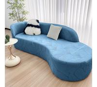 Générique Péninsule Semi-Circulaire Extensible irrégulière Housse de canapé irrégulière, imperméable Arrondi antidérapante Modern Cloud Housse de Canapé d'angle Bleu Turquoise 4 Places [ 230-300 cm ]