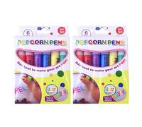 Générique Pens - 5.3x3.3in 2 Box Set | Popcorn Color Puffy Watercolor Pen | Creative 3D Art DIY Cards Christmas Crafts And Fun Drawing For Kids And Adults