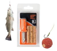 Générique Perceuse Bouillettes Pêche - Perçoir Manuel à Pêche - Kit Complet Montage Lignes pour Carpe | pour Le Pêcheur Récréatif Père au Bord Lac et Rivière en Eau Douce et en Eau