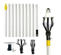 Générique Perche pour Changer Ampoule Plafond Haut,Perche télescopique réglable avec pince de serrage, d'Extension pour Luminaire - Maison Extérieur Entrepôt Garage Lustre Projecteur