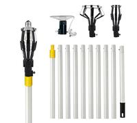 Générique Perche télescopique à pince,Outil télescopique antidérapant réglable avec pince,Perche d'Extension pour Luminaire - Maison Extérieur Entrepôt Garage Lustre Projecteur