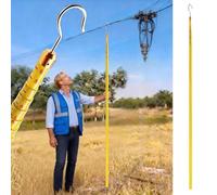 Générique Perche télescopique isolée, Canne d'arpentage télescopique isolée Haute Tension, bâton de Mesure de Hauteur Portable pour travaux électriques, règle de nivellement de Distance (Taille : 8 m