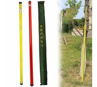 Générique Perche télescopique isolée, jalonneuse Portable, Perche de Mesure de Hauteur télescopique isolée pour topographie, avec Sac de Transport (Orange, 12 m)