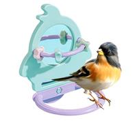 Générique Perchoir À Perroquets,Enrichissement avec Miroir pour Animaux,Perchoir À Mâcher pour Perroquets - pour Calopsittes Conures Perruches Canaris Races Petites Moyennes Grandes