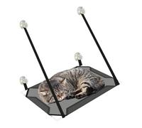 Générique Perchoir de fenêtre pour Chat - Étagère Suspendue Pliable, Cadre en Acier renforcé, lit en Tissu Doux et Confortable, système d'aspiration à sécurisé | Hamac pour Animaux de Compagnie,