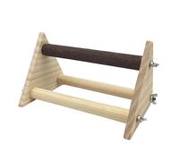 Générique Perchoir pour Perroquet, Aire de Jeux, Accessoires pour Cage, Plateforme de Table, Support d'escalade, Jouets à Mâcher, Support de Jeu pour Oiseau, givré
