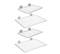 Générique Perchoirs pour Perroquets en Acier Inoxydable 4 Pièces Supports Multifonctions pour Oiseaux de Compagnie Plateformes Stables pour Perruches et Hamsters Adaptés Cages