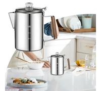 Générique Percolateur, En Acier Inoxydable, Machine Commerciale en Acier Inoxydable à Design Compact pour Utilisation en Extérieur, Plage, Camping-car, Rassemblements Familiaux et Amicaux