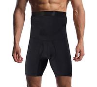 Générique Perfect Body High Elasticity Comfortable Shapewear, Mens Highwaist Shapewear Body Shaper Boxer Briefs (Black,S)