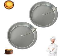 Générique Perfectrelease Cake Pan, Effortlessly Bake, 9.7" Quick Release Easy-Out Cake Pan Set with Lever, Baking Tools Pans Round, Effortlessly Bake for Chiffon Cheesecake (2PCS)