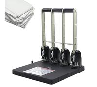 Générique Perforatrice Manuelle, perforatrice Robuste à 4 Trous, capacité de 150 Feuilles, relieuse de Bons Financiers, tête de Coupe remplaçable, pour comptabilité et Fournitures de Bureau.