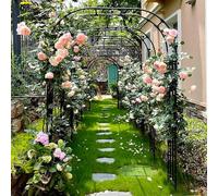Générique Pergola de Jardin en métal de 2,7 m, Treillis pour Arche de Mariage pour Plantes grimpantes, Montage Facile, Arche décorative Noire, idéale pour Les Mariages, Taille réglable de 1,2 à 3,2 m