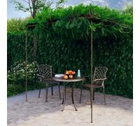 Générique Pergola de Jardin Marron Antique 3x3x2,5 m Fer,Maison & Jardin,Pelouses & Jardins,Vie en extérieur,Structures extérieures,Arches, treillages & pergolas de Jardin,Brun,13KG,313997