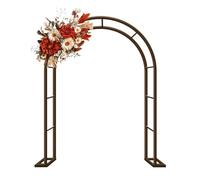 Générique Pergola Jardin Fer forgé Tonnelle Arche de Jardin Exterieur, pour Plantes Grimpantes, Décoration Arche de Mariage, 80cm 140cm 180cm 200cm 240cm 280cm 300cm 350cm(Brun,W140 X H230cm)
