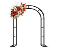 Générique Pergola Jardin Fer forgé Tonnelle Arche de Jardin Exterieur, pour Plantes Grimpantes, Décoration Arche de Mariage, 80cm 140cm 180cm 200cm 240cm 280cm 300cm 350cm(Noir,W200 X H230cm)
