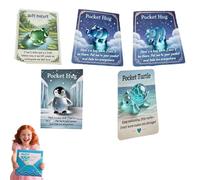 Générique Periodicali Animal Pocket Hug Gifts, Periodicali Resin Animals Token with Mini Pocket Hug Greeting Cards, Inspirational Greeting Keepsake, Gifts for Friends (5 Pcs)