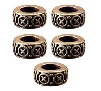 Générique Perle d ' espacement en cuivre avec grand trou pour la fabrication de bijoux, décor d ' extrémité de cordon poli pour colliers, bracelets, fabrication de bijoux en cuivre robustes