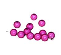 Générique Perles de verre rondes imitation perle satinée 4/6/8/10/12/14 mm for la fabrication de bijoux(Rose Red,12mm x 10Pcs)