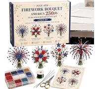 Générique Perles du 4 Juillet,Collection De Perles Faites Main Rouge Blanc Bleu,Fabrication De Fleur En Du 4 Juillet | Pour Les Passionnés De L'Independence Day, Familles, Amis, Femmes, Hommes Et
