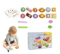 Générique Perles Et Fil pour Tout-Petits, Interactif Parent-Enfant,Jouet À Lacer Fruits Et Légumes Motricité Fine | Cadeau Filles Garçons