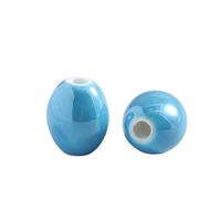 Générique Perles ovales polies en céramique for la fabrication de bijoux DIY - 10/20 pièces, cuisson à haute température, lustre naturel(B-C0043-9,20PCS)