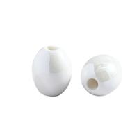 Générique Perles ovales polies en céramique for la fabrication de bijoux DIY - 10/20 pièces, cuisson à haute température, lustre naturel(B-C0043-2,20PCS)
