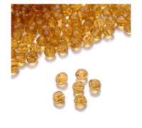 Générique Perles rondes en verre cristal à facettes vertes, 3/4/6 mm, 40/120 pièces, for la fabrication de bijoux(Brown,6mm(40pcs))