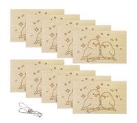 Générique Perruche calopsitte Jouets - Lot de 10 Accessoires de Cage en Bois Naturel à mâcher - Copeaux de Bois à ronger pour Cage,Antidote à l'Ennui pour Perruche Calopsitte Conure