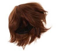Générique Perruque Courte Droite Femme Style Charme pour Fête Cosplay Halloween Costume Wig Synthétique Réutilisable et Confortable Accessoire Photo pour Soirées et Carnavals