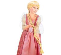 Widmann 6290r Fille Perruque Longue Tresse Rapunzel Rose