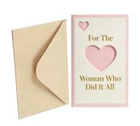 Générique Personal Message Stationery, Artistic Sentimental Mailing Tool, Card with Cream Envelope, Luxury Stock Appreciation Note, Piece with Vintage Style, Birthday Token for Wife and Daughter