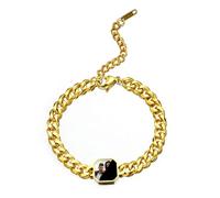 Générique Personalised Hidden Heat-activated Photo Bracelet, Engraved on Back Color Changing with Temperature Picture Reveal Bracelet Birthday Valentine's Day Gift for Friends Couple (Gold square)