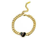 Générique Personalised Hidden Heat-activated Photo Bracelet, Engraved on Back Color Changing with Temperature Picture Reveal Bracelet Birthday Valentine's Day Gift for Friends Couple (Gold heart)