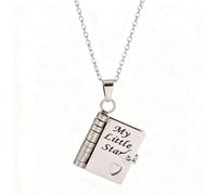 Générique Personalization To My Granddaughter Book Necklace, The Most Beautiful Chapter Book Necklace for Granddaughter Daughter (Style-A Silver)
