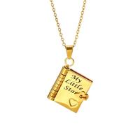 Générique Personalization To My Granddaughter Book Necklace, The Most Beautiful Chapter Book Necklace for Granddaughter Daughter (Style-A Gold)