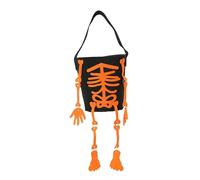 Générique Personalized Halloween Non-Woven Tote Bags,Seau à Bonbons d'halloween | Sac à Bonbons tridimensionnel Portable | Décoration de Festival brodée for Kids Halloween Party Supplies (Orange)