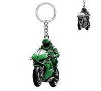 Générique Personalized Motorcycle Rider Keychain - Gift for Motorcycle Lover, Customised Acrylic Motorcycle Pendant Keyring, Personalised Name Keyring, for Riders, Dad, Husband