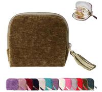 Générique Personalized Travel Jewelry Case, Small Travel Jewelry Organizer with Tassel Zipper & 5 Compartments for Bracelet, Ring, Carring and Bangle, Protect Jewelry from Scratche (Olive Green)