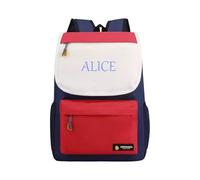 Générique Personnalisable Sac a Dos Enfant, Brodé Petit Sac à Dos, Personnalisé Prenom Cartable Sac a Dos Primaire Enfant Maternelle pour Fille & Garcon, Toile Sac à Dos Ecole Crèche (Rouge, Grand)
