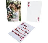 Générique Personnalisé Couple Photo Cartes à Jouer - 52 Raisons Pourquoi Je t'aime Deck, Livre d'invité de Mariage Alternative, Personnalisé Saint-Valentin, Carte à Jouer Photo Noir et Blanc