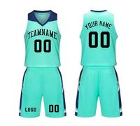 Générique Personnalisé Maillots De Basketball Homme Ensemble Tenue Basket Enfant et Court pour garçons,Personnalisé avec Votre Nom, Numéro, Équipe