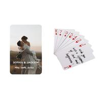 Générique Personnalisé Mariage Livre d'invités Jouer des Cartes - Photo personnalisée Poker Deck avec boîte-Cadeau - Faveur de Mariage Unique, Anniversaire pour Les Couples
