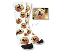 Générique Personnalisées Chaussettes avec photo et texte, chaussettes personnalisées avec photo, cadeaux personnalisés de Saint-Valentin pour petit ami,Personnalisation du style de Noël