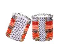 Générique Personnalisez l ' ensemble de bracelets de perles de lettres en verre robuste, accessoire de bijoux polyvalent et décontracté pour les scènes décontractées et de fête, perles de