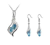 Générique Personnalité Créatif Bijoux Ensemble Bijoux D'oreilles Collier Ensembles De Bijoux Vert Fantaisie Adolescent Ensembles Pour Adolescents (B, One Size)