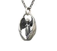 Générique Personnalité créative rétro Ange de prière collier pendentif Hommes et femmes Mode mode Hip Hop Punk Accessoires Bijoux