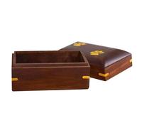 Générique Pet Ashes Urn - Wood 12.7x7.6x6.5cm | Paw Print Wooden Cremation